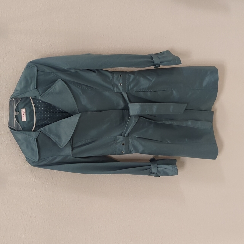 Orsay turquoise trench coat